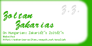 zoltan zakarias business card